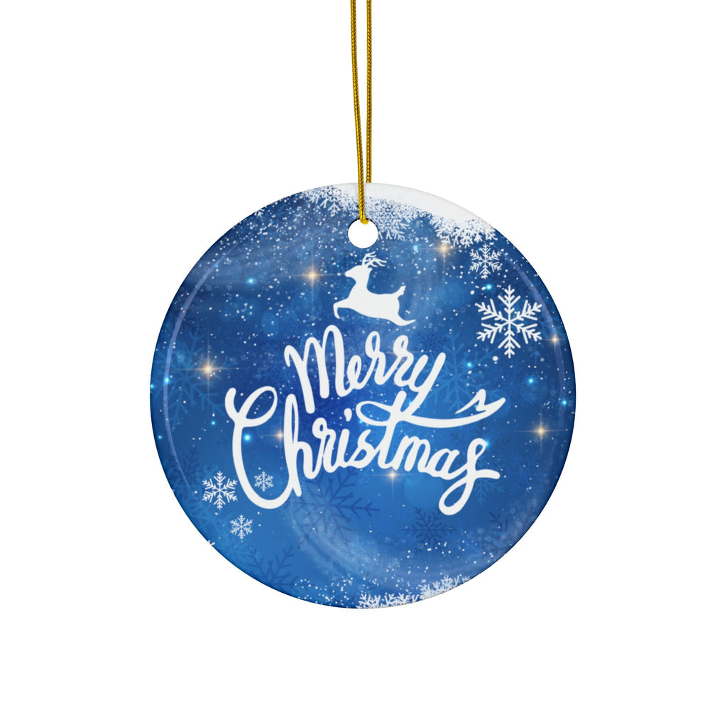 Christmas Ceramic Ornaments - 2-Sided Print (Merry Christmas Designs)