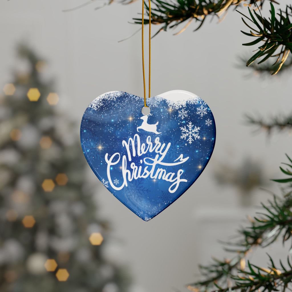 Christmas Ceramic Ornaments - 2-Sided Print (Merry Christmas Designs)