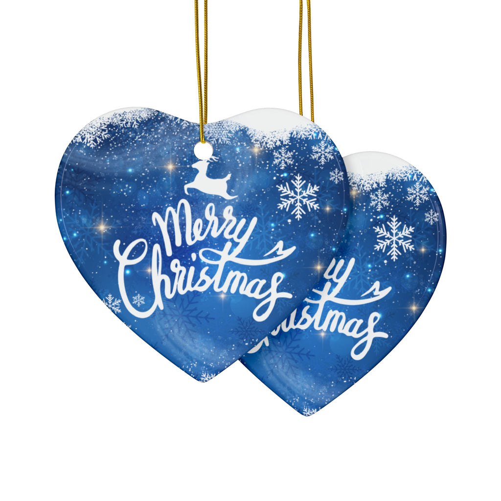 Christmas Ceramic Ornaments - 2-Sided Print (Merry Christmas Designs)