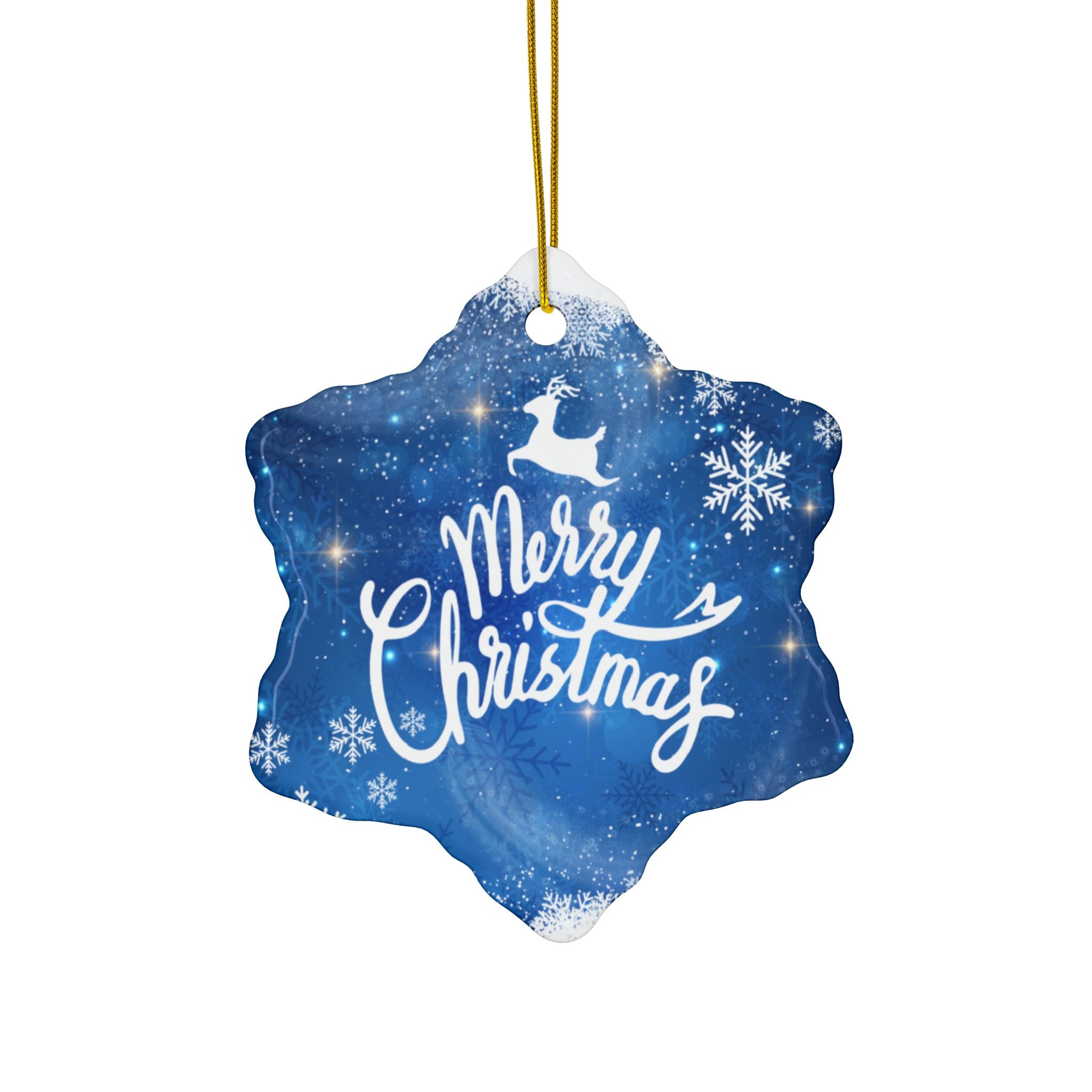 Christmas Ceramic Ornaments - 2-Sided Print (Merry Christmas Designs)