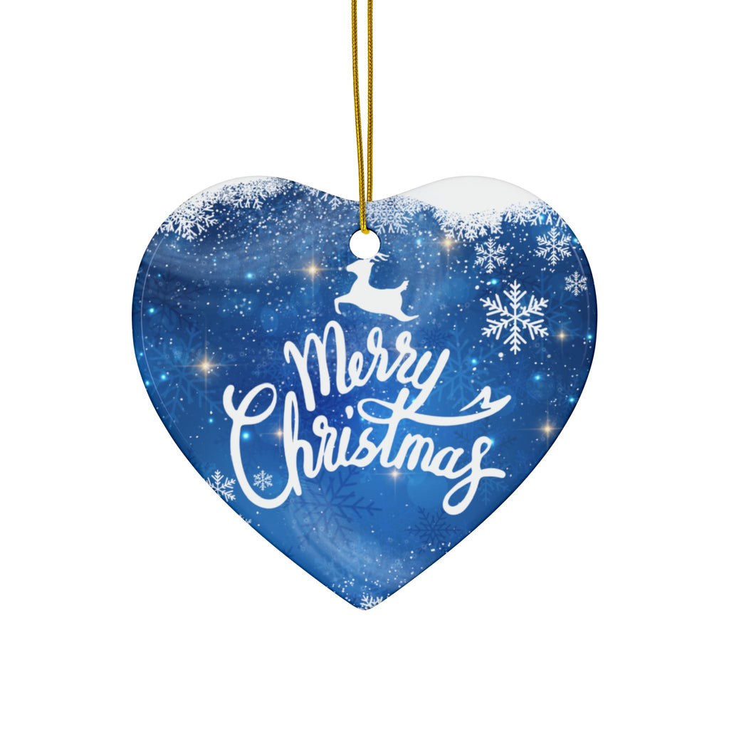Christmas Ceramic Ornaments - 2-Sided Print (Merry Christmas Designs)